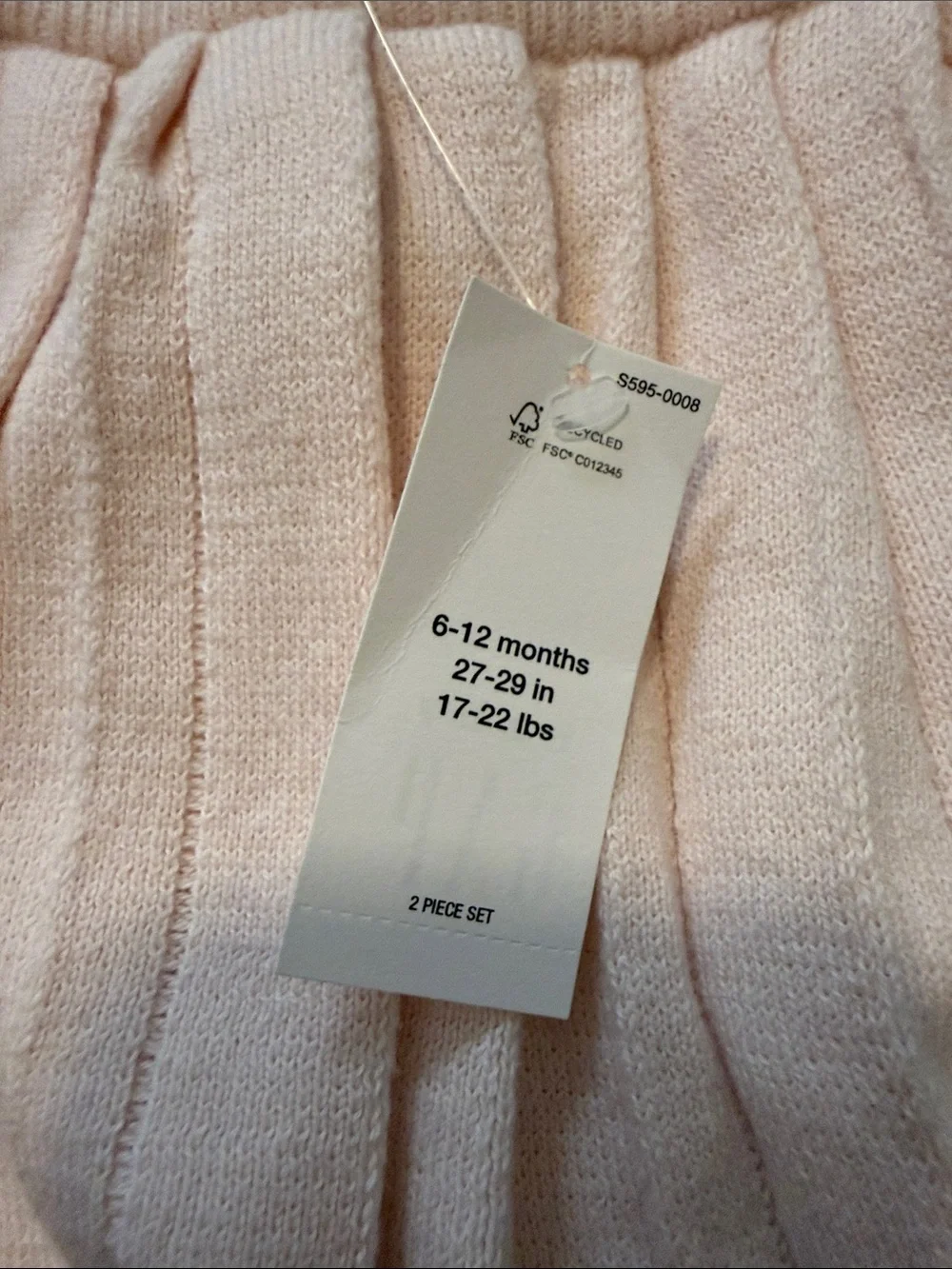 NWT baby Gap pink sweater set, size 6-12 mos
